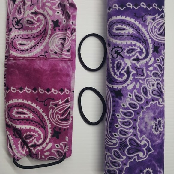 3 Pack Bandana Mask, Scarf, Headband - Picture 4 of 4